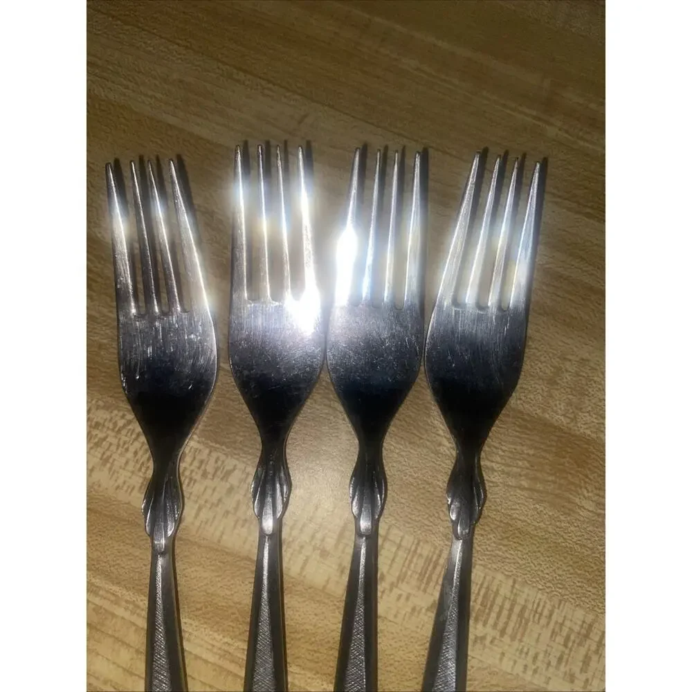 Set Of 4 Forks MCM National Stainless Steel “La Costa” Pattern Flatware